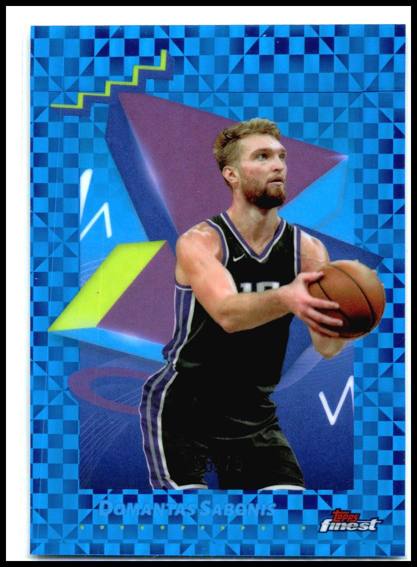 2024-25 Finest Blue X-Factor #182 Domantas Sabonis #/75 Sacramento Kings