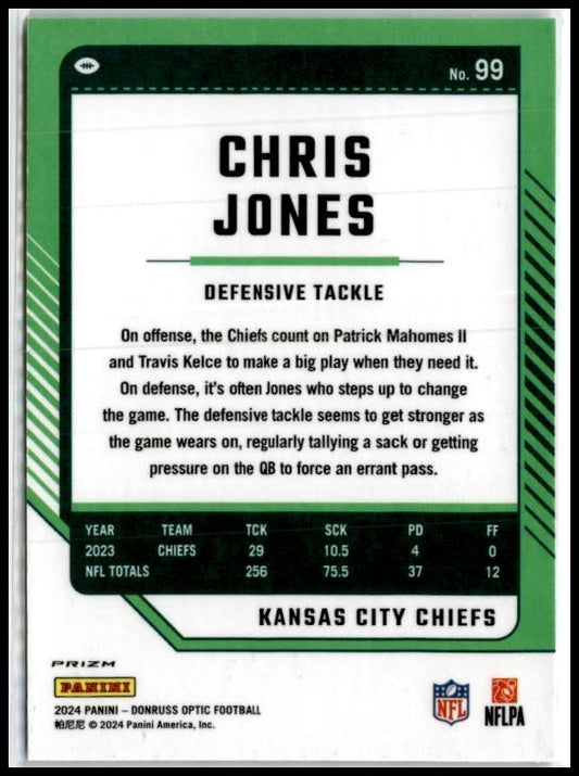 2024 Donruss Optic Stars #99 Chris Jones Kansas City Chiefs