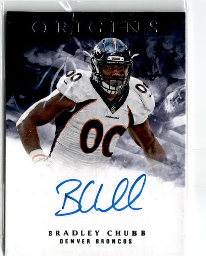 2018  Origins #RA-BC Bradley Chubb Autograph Denver Broncos