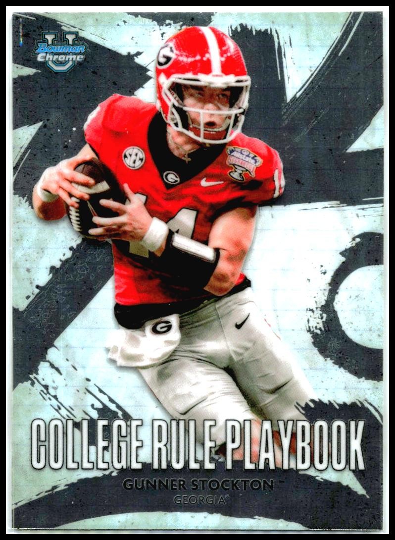 2025 University Chrome College Rule Playbook #CRP-4 Gunner Stockton Georgia