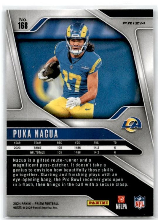 2024 Panini Prizm Red White and Blue #168 Puka Nacua Los Angeles Rams