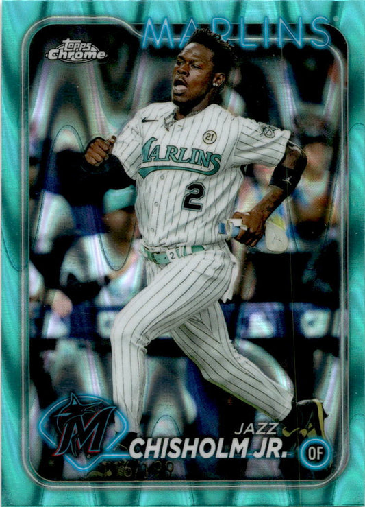 2024 Topps Aqua Raywave  #223 Jazz Chisholm Jr. /199 Miami Marlins