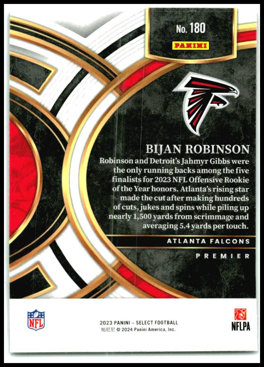 2023 Panini Select #180 Bijan Robinson Rookie Atlanta Falcons