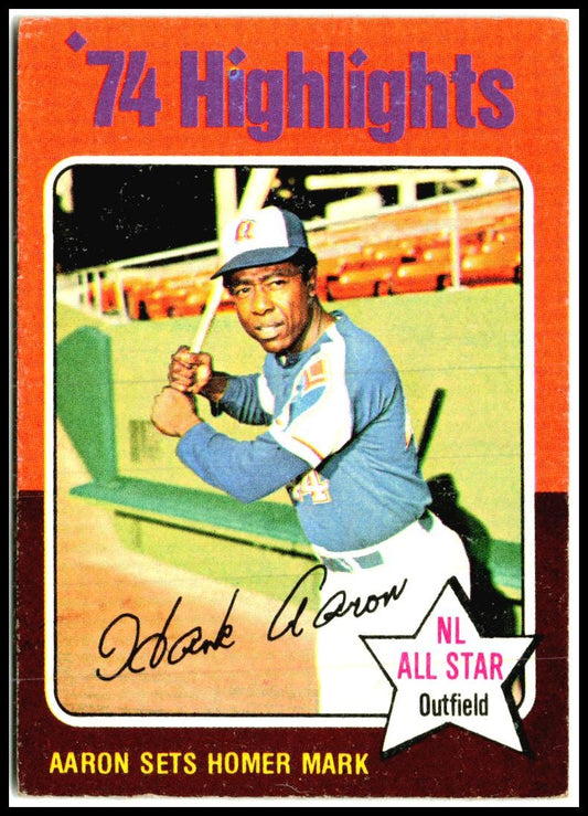 1975 Topps #1 Hank Aaron Atlanta Braves