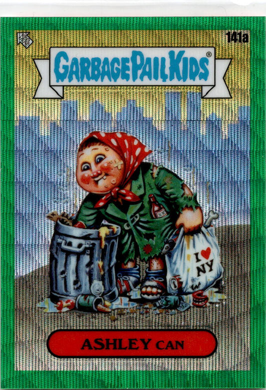 2021 Topps Chrome Garbage Pail Kids Green Refractor #141a Ashley Can 216/299