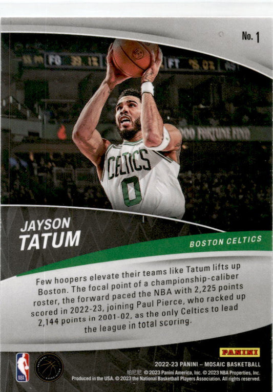 2022-23 Mosaic Elevate #1 Jayson Tatum Boston Celtics