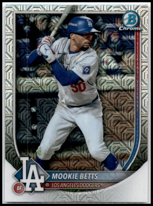 2025 Bowman Chrome Mojo Refractors #16 Mookie Betts Los Angeles Dodgers