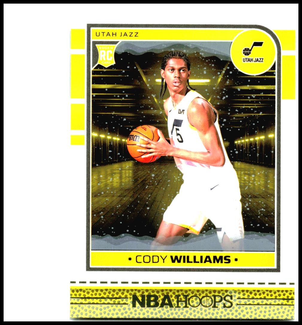 2024-25 Hoops #240 Cody Williams Rookie Utah Jazz