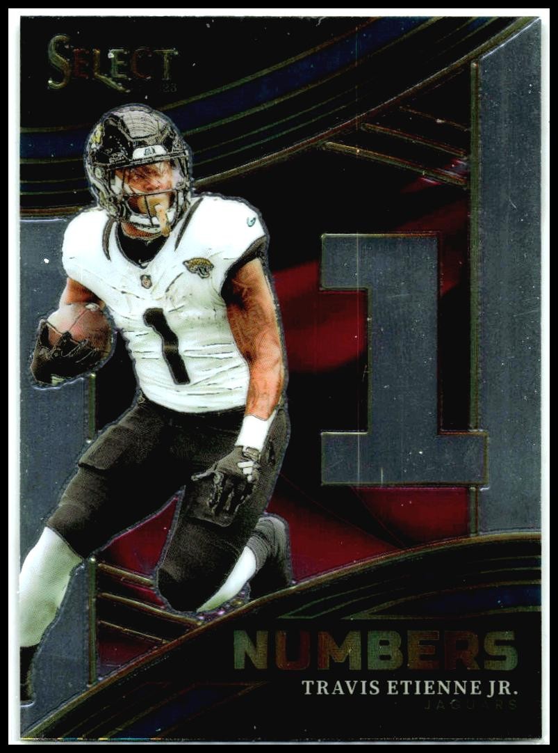 2023 Panini Select Numbers #NMB-TET Travis Etienne Jr. Jacksonville Jaguars