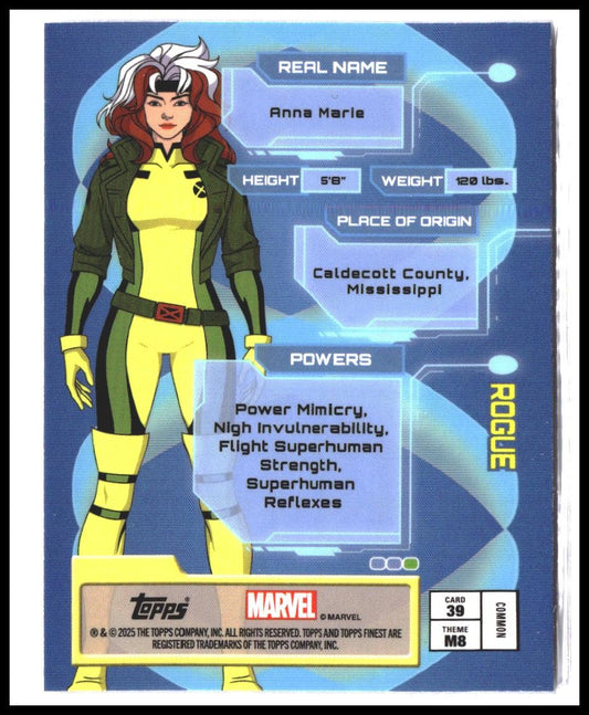 Rogue #39 2025 Topps Finest X-Men '97