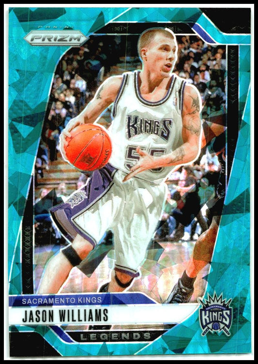 2024-25 Panini Prizm Prizms Teal Ice #287 Jason Williams #/225 Sacramento Kings