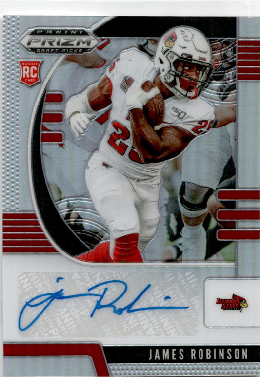 2020 Prizm Draft Picks Silver #238 James Robinson Auto Illinois St / Giants