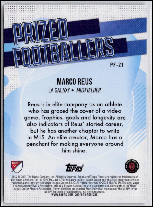 2024 Finest MLS #PF-21 Marco Reus Prized Footballers