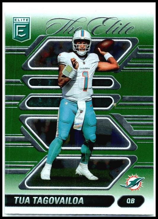 2024 Donruss Elite The Elite Green #7 Tua Tagovailoa Miami Dolphins