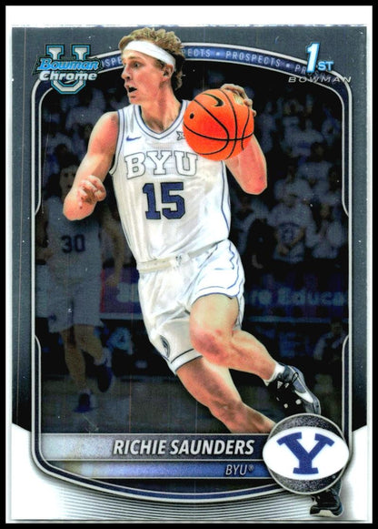 2025-26 Bowman Chrome Prospects #BCP-66 Richie Saunders BYU Cougars
