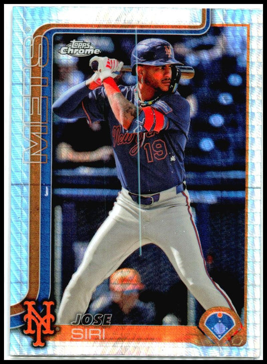 2025 Topps Chrome Prism Refractors #195 Jose Siri New York Mets