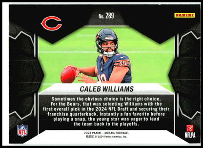 2024 Panini Mosaic #289 Caleb Williams Chicago Bears