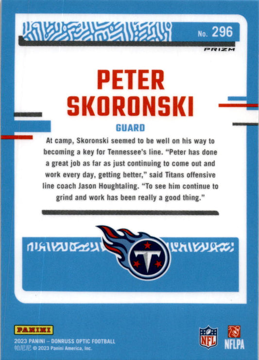 2023 Donruss Optic Pink #296 Peter Skoronski Tennessee Titans