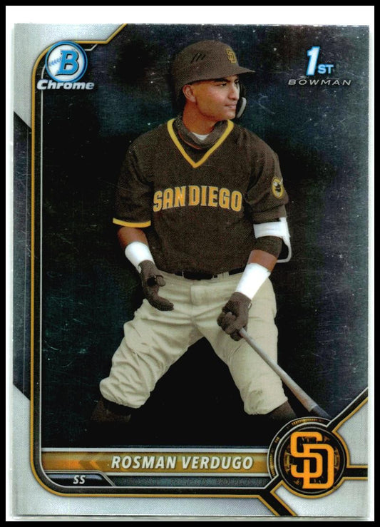 2022 Bowman Chrome Prospects #BCP-193 Rosman Verdugo San Diego Padres