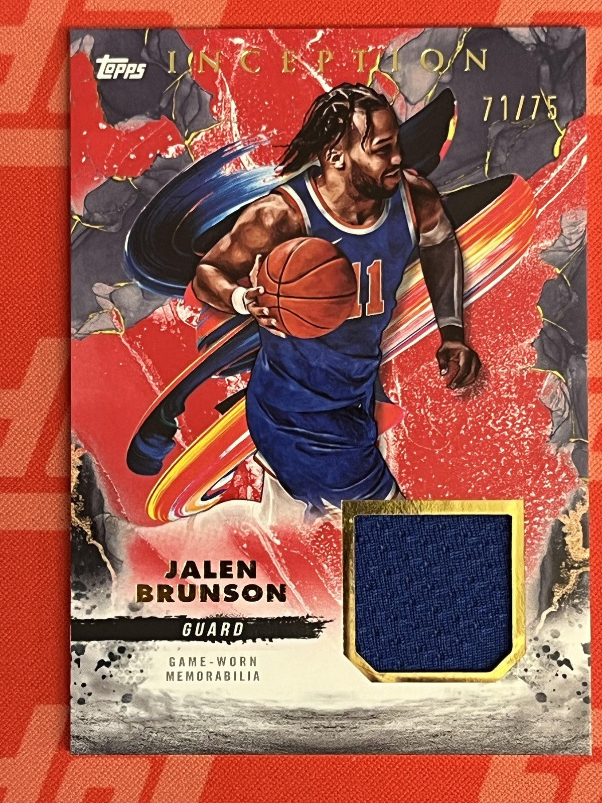 2024-25 Inception Red Relic /75 #REC-JB Jalen Brunson Knicks