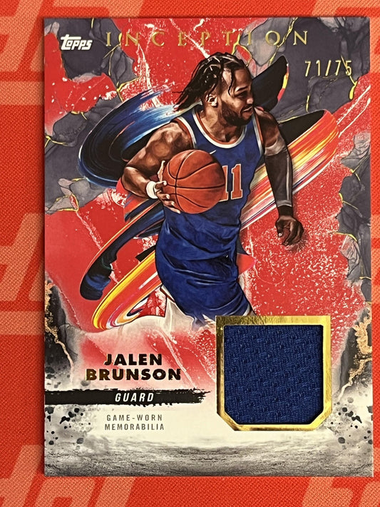 2024-25 Inception Red Relic /75 #REC-JB Jalen Brunson Knicks