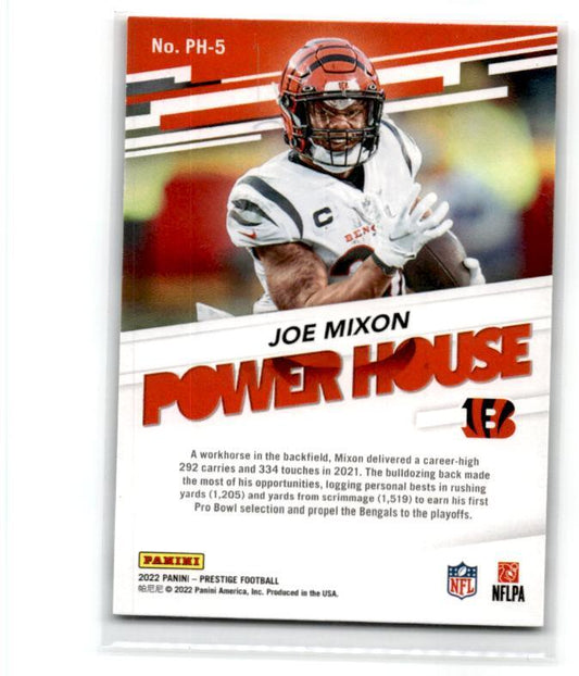 2022 Panini Prestige Power House #PH-5 Joe Mixon Cincinnati Bengals