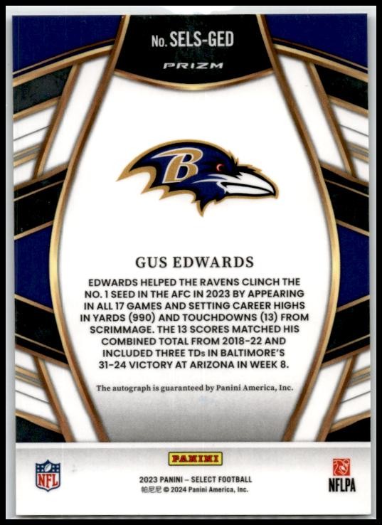 2023 Panini Select Silver #SELS--GED Gus Edwards