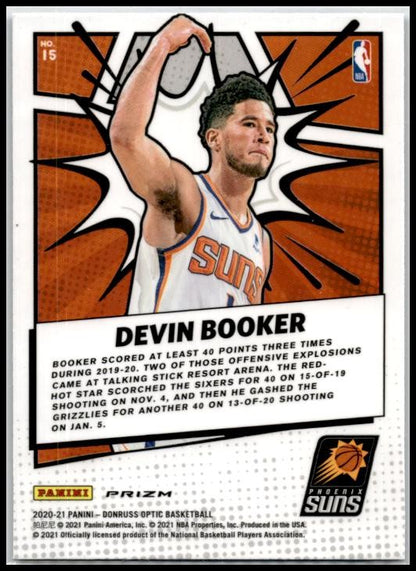 2020-21 Donruss Optic My House Purple #15 Devin Booker Phoenix Suns