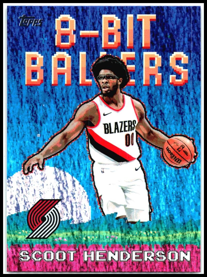 2025-26 Topps 8-Bit Ballers Holo Foil #8B-14 Scoot Henderson Blazers