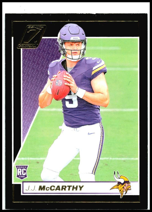 2024 Panini Zenith #135 J.J. McCarthy Rookie Minnesota Vikings
