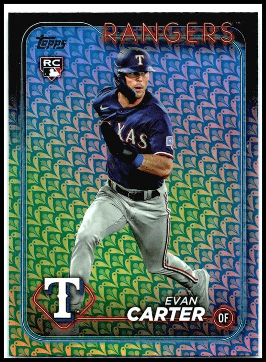 2024 Topps Holiday #280 Evan Carter Texas Rangers