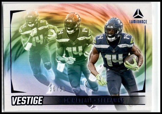2024 Panini Luminance Vestige Blue /50 #VES-DMF DK Metcalf Seattle Seahawks
