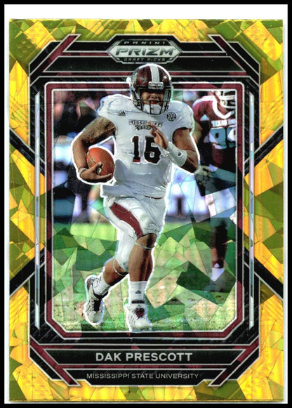 2023 Panini Prizm Draft Picks Prizms Gold Ice #20 Dak Prescott Cowboys