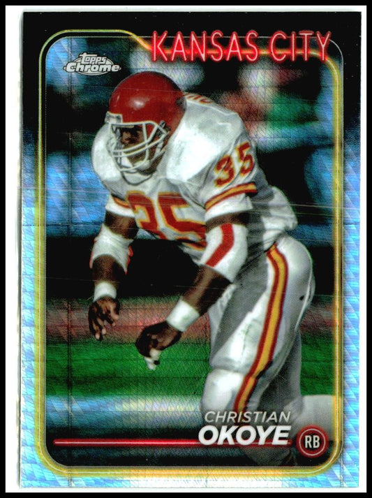 2024 Topps Chrome Prism Refractor #96 Christian Okoye Kansas City Chiefs