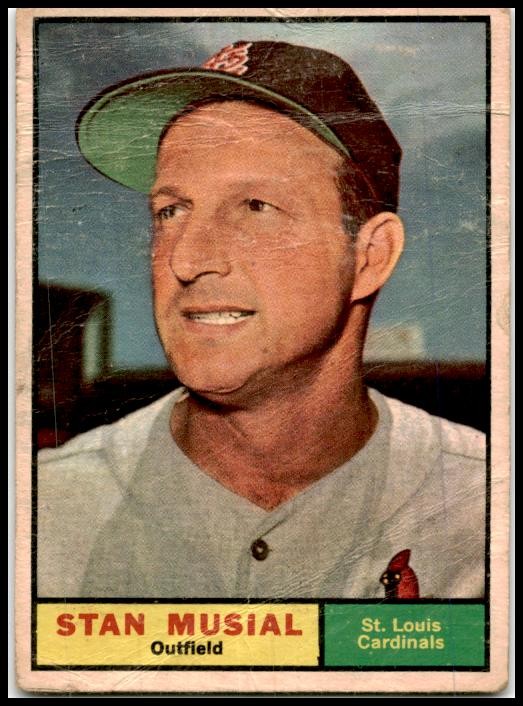 1961 Topps #290 Stan Musial St. Louis Cardinals