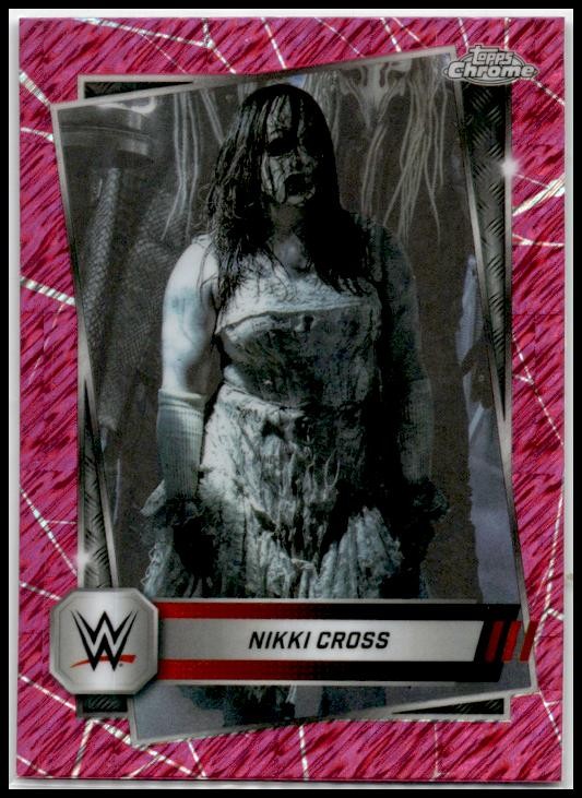 2025 Topps Chrome WWE Pink Shimmer Refractor #75 Nikki Cross