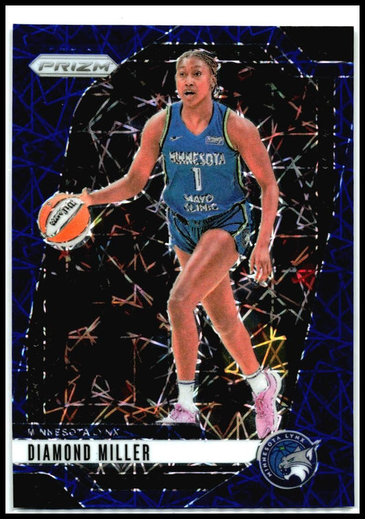2024 Panini Prizm WNBA Blue Velocity #63 Diamond Miller Lynx