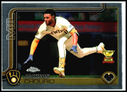 2025 Topps Chrome #262 Jackson Chourio Milwaukee Brewers