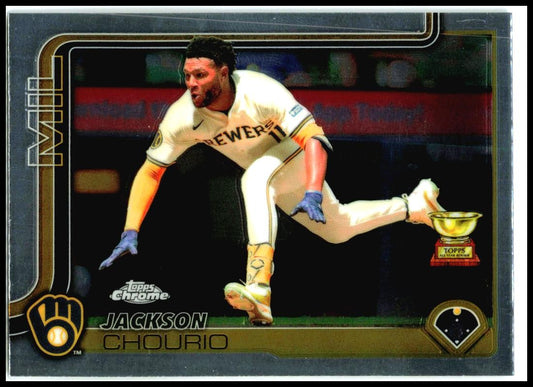2025 Topps Chrome #262 Jackson Chourio Milwaukee Brewers