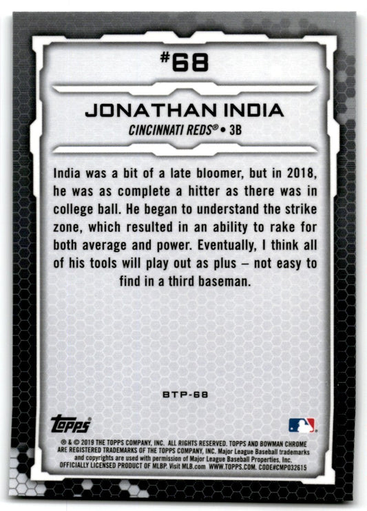 2018 Bowman Chrome Scouts Top 100 Jonathan India Cincinnati Reds ##BTP-68