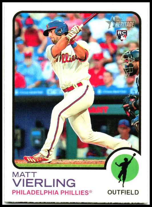 2022 Topps Heritage #292 Matt Vierling Rookie Philadelphia Phillies