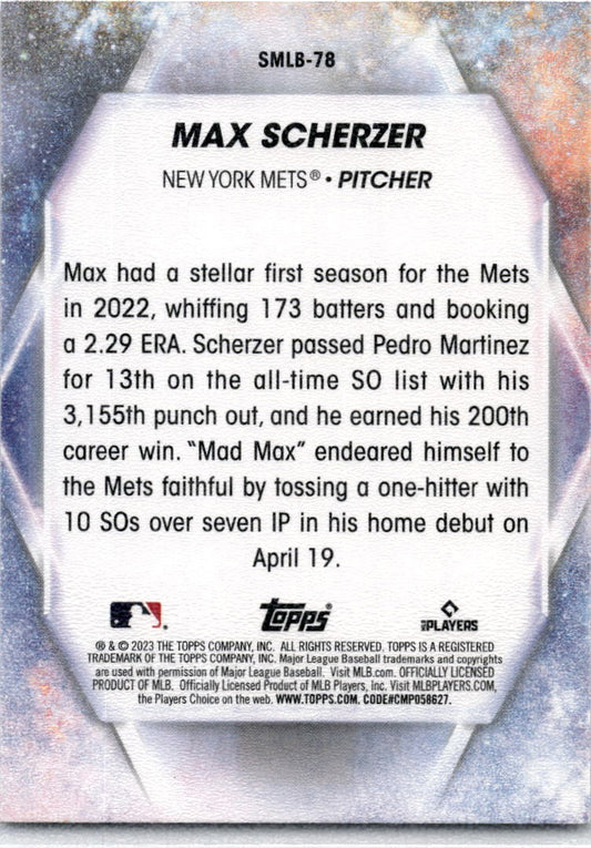 2023 Topps Update Stars of MLB #SMLB-78 Max Scherzer New York Mets