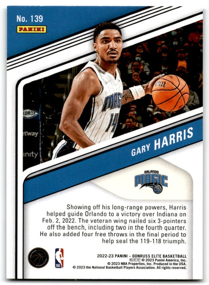 2022-23 Donruss Elite Gary Harris Orlando Magic #139