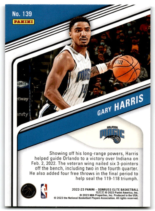 2022-23 Donruss Elite Gary Harris Orlando Magic #139