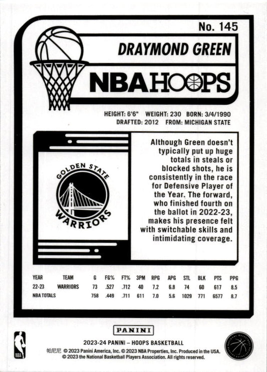 2023-24 Hoops Winter #145 Draymond Green Golden State Warriors