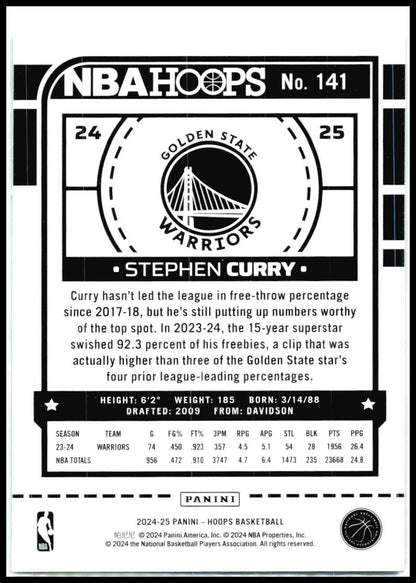 2024-25 Hoops Purple #141 Stephen Curry Golden State Warriors