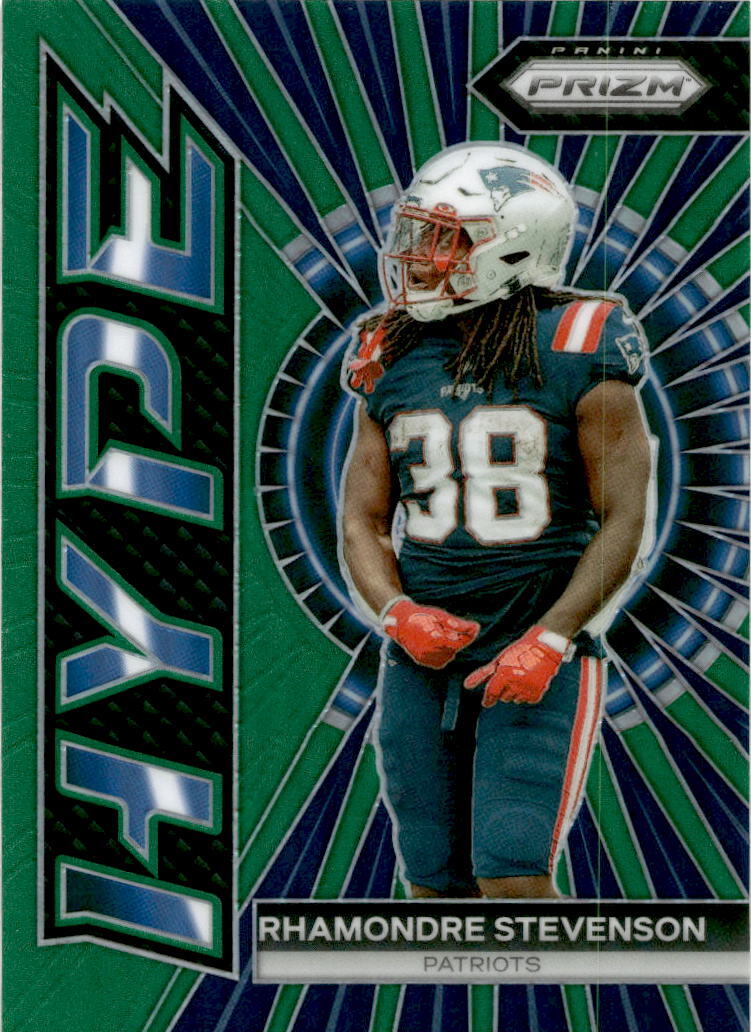 2023 Panini Prizm Hype Green #H-13 Rhamondre Stevenson New England Patriots