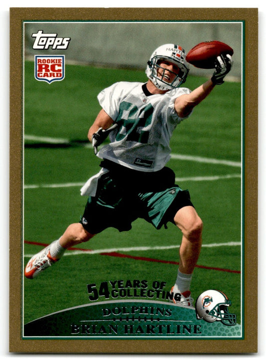 2009 Topps Gold Brian Hartline Rookie 0710/2009 Miami Dolphins #346