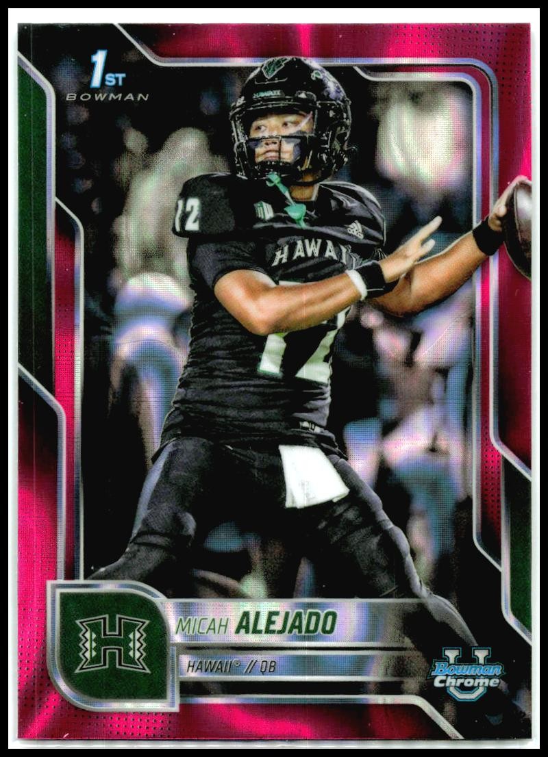 2025 Bowman Chrome University Pink Lava Refractor #76 Micah Alejado