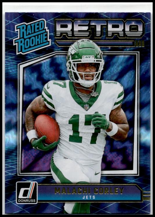 2024 Donruss Rated Rookies Retro #8 Malachi Corley New York Jets